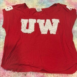 Red Sequin UW Women's Top